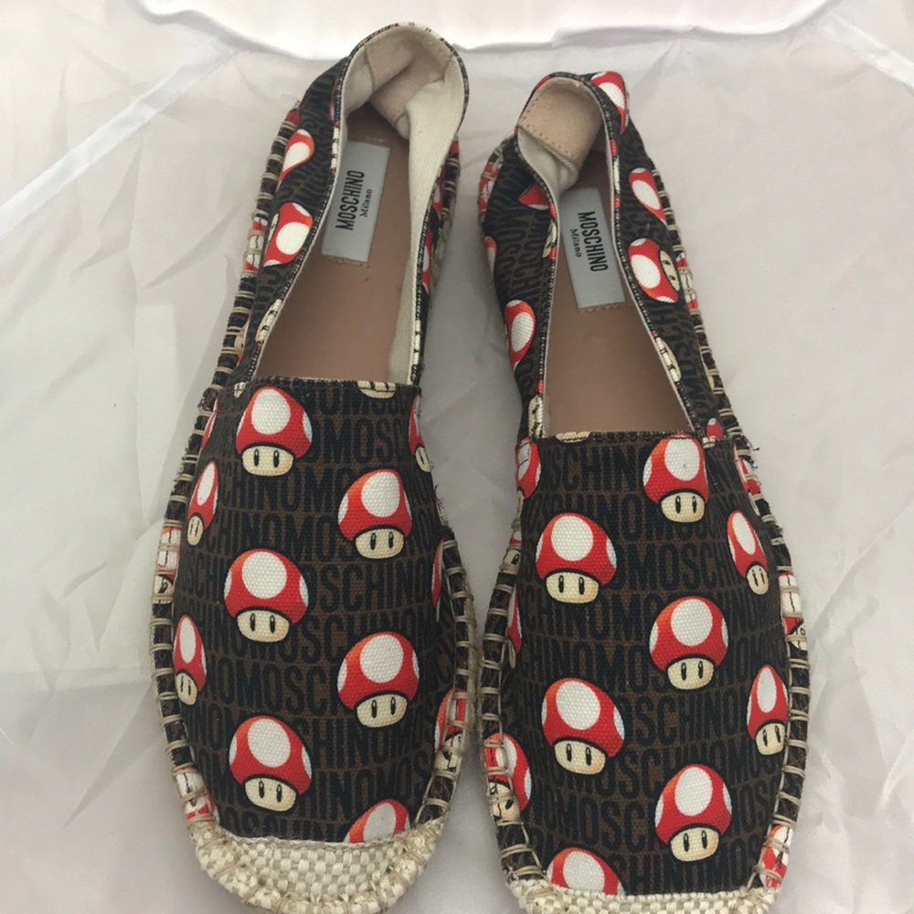 Moschino Super Mario Mushroom Canvas Espadrille 41